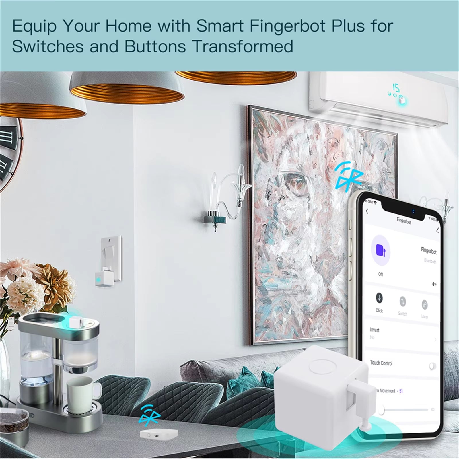 Tuya Fingerbot Button Pusher New Bluetooth Finger Robot Smart Life App Automatic Switch Voice Control Alexa Google Home