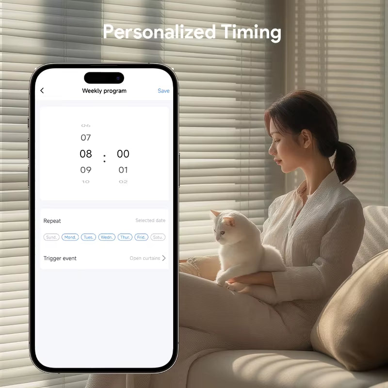 Tuya Bluetooth Smart Roller Blind with Type C Port - Compatible with Smart Life App, Remote Control, and Voice Assistants (Google, Alexa, Siri)