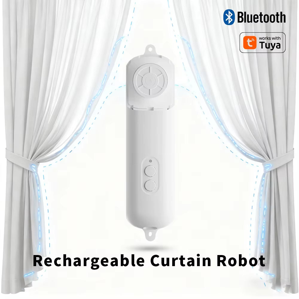 Tuya Bluetooth Smart Roller Blind with Type C Port - Compatible with Smart Life App, Remote Control, and Voice Assistants (Google, Alexa, Siri)