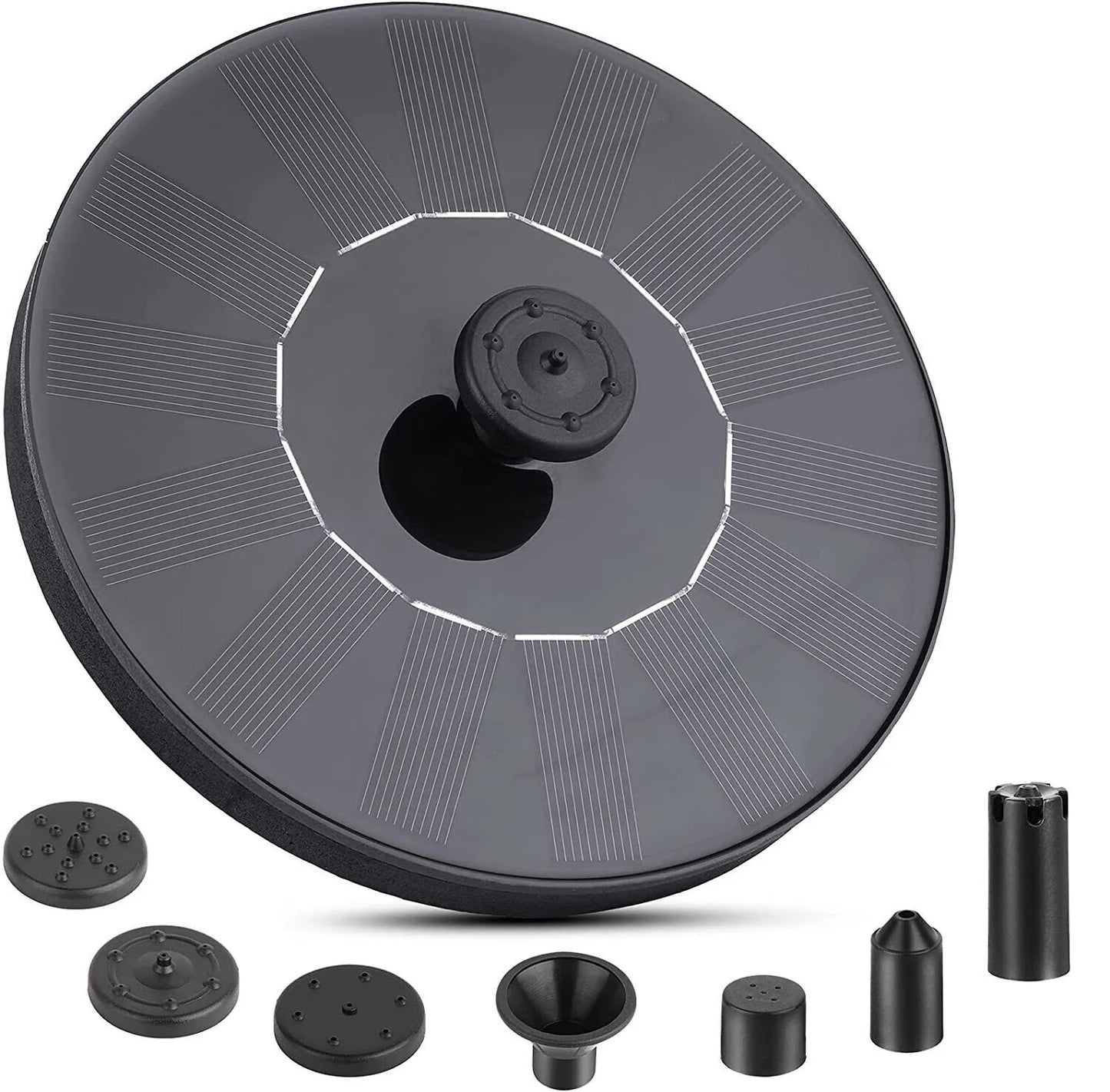 Solar Power Bird Bath Fountain Pump Upgrade 1.4W Solar Fountain with 4 Nozzle