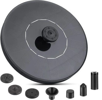 Solar Power Bird Bath Fountain Pump Upgrade 1.4W Solar Fountain with 4 Nozzle